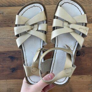 Gold salt water sandals